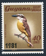 Guyana 357 Surcharged 1981,MNH.Michel 634. Bird Great Kiskadee. - Guyane (1966-...)