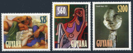 Guyana 3343-3345, 3346 Sheet, MNH. Pablo Picasso Paintings, 1998. - Guyane (1966-...)