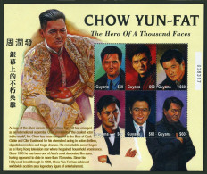 Guyana 3570 Af Sheet. Chow Yun-Fat,actor,2001. - Guyana (1966-...)