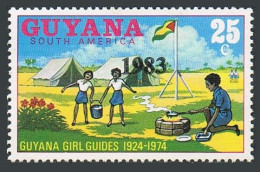 Guyana 574,MNH.Michel 953. Girl Guides,1974,surcharged 1983.Cooking. - Guiana (1966-...)