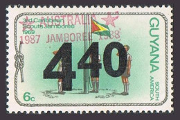 Guyana 1858,MNH.Michel 2070.Scouting 1988.AUSTRALIA 1987 JAMBOREE 1988 Overprint - Guyana (1966-...)