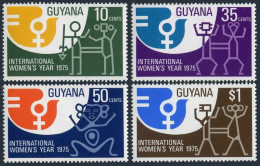 Guyana 218-221,221a Sheet,MNH.Michel 481-484,Bl.4. Women's Year,IWY-1975. - Guiana (1966-...)