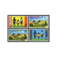 Guyana 201-204,204a Sheet,MNH.Michel 464-467,Bl.1. Girl Guides,50th Ann.1974. - Guiana (1966-...)