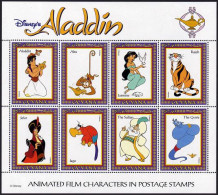Guyana 2758 Ah Sheet,MNH.Michel 4474-4481 Klb. Disney Animated Film.Aladdin.1993 - Guyane (1966-...)