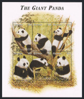 Guyana 3330 Af,3332 Sheets,MNH. Endangered Species 1998.The Giant Panda. - Guyane (1966-...)