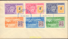 515302 MNH HAITI 1962 SELLOS SOBRE SELLOS - Haïti