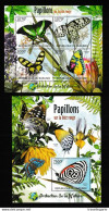 Burundi 2012 Blocs Endangered Butterflies S/S MNH/ ** - Vlinders