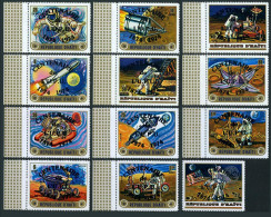 Haiti 668 Note 2,12 Stamps, MNH. Space Exploration USA-USSR,overprinted UPU-100. - Haïti