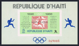 Haiti 616Q Sheet,MNH.Mi Bl.36.Olympic Marathon Winners,1969.Germany #B86 Stamp. - Haïti