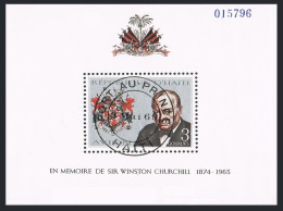 Haiti C323,C323 Imperf,CTO.Mi 1015 Bl.34A-34B. Sir Winston Churchill,1968.Arms. - Haïti