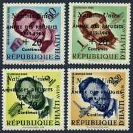 Haiti B9,CB16-CB18, Hinged. Mi 572-575. World Refugee Year WRY-1959. A. Lincoln. - Haïti