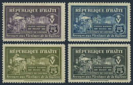 Haiti RA1-RA4,MNH, Hinged. Michel Zw 1-4. Postal Tax Stamps 1944. UN Relief. - Haïti