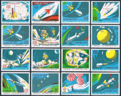 Haiti 639-639O, MNH. Michel 1116-1131. Apollo 12 Space Flight, 1970. - Haïti