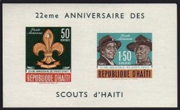 Haiti C195a,lightly Hinged. Scouting,22th Ann.1962.Lord And Lady Baden-Powell. - Haïti