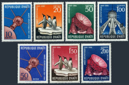 Hati 424-C121, C121a, MNH. Geophysical Year IGI-1957. US Satellite, Penguin. - Haïti