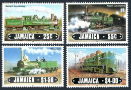 Jamaica 608-611, MNH. Locomotives, 1985. Baldwin, Rogers, Projector, Diesel. - Jamaica (1962-...)