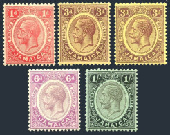 Jamaica 65-67-68-71, Lightly Hinged. Mi 58/65 . King George V, 1912-1913. - Jamaica (1962-...)