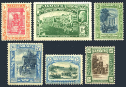 Jamaica 76-81 Wmk 3, Hinged. Jamaican Landsmarks & History. King George V, 1921. - Jamaica (1962-...)