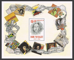 Jamaica 519 Sheet,MNH.Michel Bl.18. Bob Marley,Reggae Musician,1981. - Jamaique (1962-...)