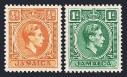 Jamaica 148-149, MNH. Michel 119,121. King George VI, 1951. - Jamaica (1962-...)