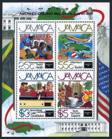 Jamaica 628a Sheet,MNH.Mi Bl.27. AMERIPEX-1986.Health,Tourism,Constitution,Map, - Jamaique (1962-...)