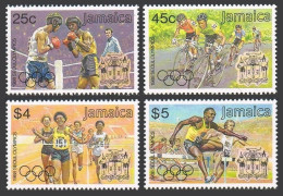 Jamaica 694-697,697a,MNH. Olympics Seoul-1988.Boxing,Bicycling,Running,Hurdling. - Jamaica (1962-...)