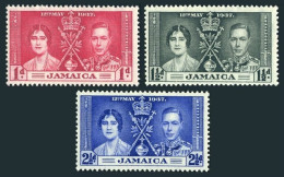Jamaica 113-115, MNH. Michel 115-117. Coronation 1937. King George VI, Elizabeth - Jamaica (1962-...)