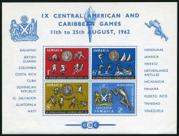 Jamaica 200a Sheet, MNH. Michel Bl.1. Central American, Caribbean Games, 1962. - Jamaica (1962-...)