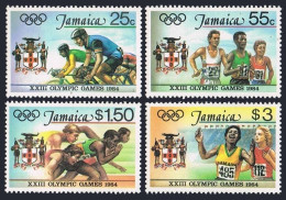 Jamaica 577-580,580a, MNH. Mi 585-588,Bl.23. Olympics Los Angeles-1984. Bicycle, - Jamaica (1962-...)