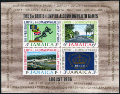 Jamaica 257a Sheet, MNH. Michel Bl.3. British Empire & Commonwealth Games, 1966. - Jamaique (1962-...)