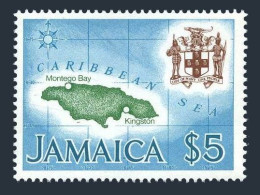 Jamaica 358, MNH. Michel 451. Map And Arms Of Jamaica - Crocodile, 1979. - Jamaique (1962-...)