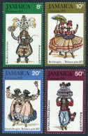 Jamaica 402-405, 405a, MNH. Mi 402-405, Bl.9. Christmas 1975. Dance, Costumes. - Jamaica (1962-...)