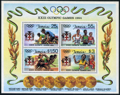 Jamaica 580a, MNH. Mi Bl.23. Olympics Los Angeles-1984. Bicycling, Relay Race, - Giamaica (1962-...)