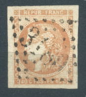 N°48 40c ORANGE CERES EMISSION DE BORDEAUX / TTB MARGES / GC 3180 RODEZ AVEYRON - 1870 Ausgabe Bordeaux