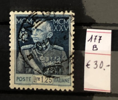 Italie Timbres N°177B Oblitéré - Ungebraucht