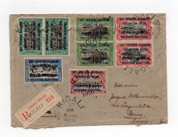 !!! TIMBRES DU CONGO BELGE SURCH EST AFRICAIN ALLEMAND OCCUPATION BELGE SUR LETTRE RECO DE KIGALI DE 1920 - Cartas & Documentos