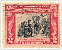 # 651 - 1929 2c George Rogers Clark X Two Used - Used Stamps