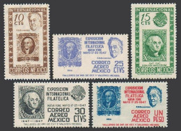 Mexico 826-827,C167-C169, MNH. Mi 920-924. EXPO NYC 1947.Franklin D.Roosevelt. - Mexico