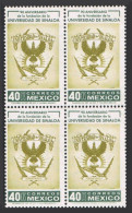 Mexico 941 Block/4, MNH. Mi 1158. University Of Sinaloa, Founding-90, 1963. Arms - Mexico