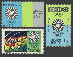 Mexico 1047,C410-C411,MNH.Michel 1384-1386. Olympics Munich-1972.Soccer. - Mexico