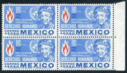 Mexico C280 Block/4, MNH. Michel 1166. Human Rights, 1964. Eleanor Roosevelt. - Mexico