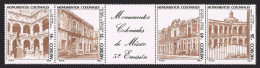 Mexico 1427-1430a/label,MNH.Michel 1973-1976 Fs. Colonial Monuments,1985. - Mexique