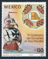 Mexico 1519,MNH.Michel 2040. Discovery Of America-500.Santa Maria.1987. - Mexico