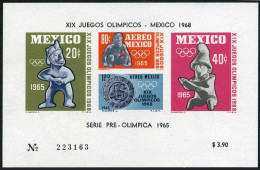 Mexico C310 Sheet, MNH. Mi 1197-1200 Bl.3. Olympics Mexico-1968. Ancient Founds. - Messico