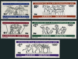 Mexico 974-975a,C318-C320a,MNH.Michel 1214-1223,Bl.5-6. Olympics Mexico-1968. - Messico