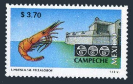 Mexico 1972, MNH. Michel 2761. Tourism 1998. Campeche. Shrimp. - Mexico