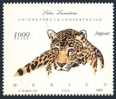 Mexico 1696, MNH. Michel 2240. Conservation Of The Rain Forest, 1991. Jaguar. - Mexico