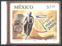 Mexico 2444, MNH. Year Of Physics, 2005. Albert Einstein, Bicycle. - Mexiko