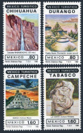 Mexico 1274-1277 Blocks/4,MNH. Mi 1821-1824. Tourism 1982. Chihuahua, Waterfalls - Mexico