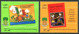 Mexico 2155-2156, MNH. Commission To Distribute Free Textbooks, 1999. Cacti. - Mexico